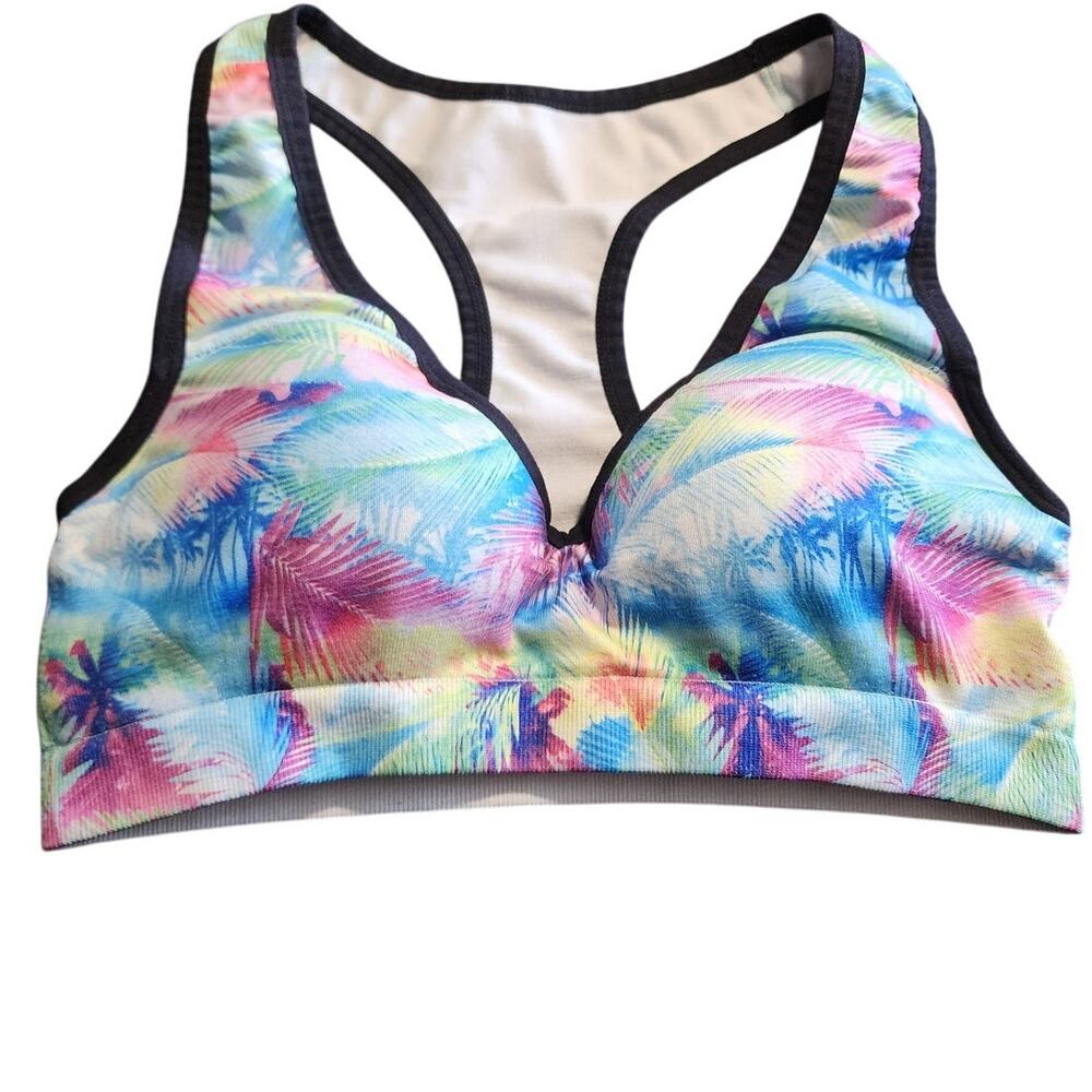 Victoria's Secret Tropical Tie Dye Razorback Sports Bra Size Small